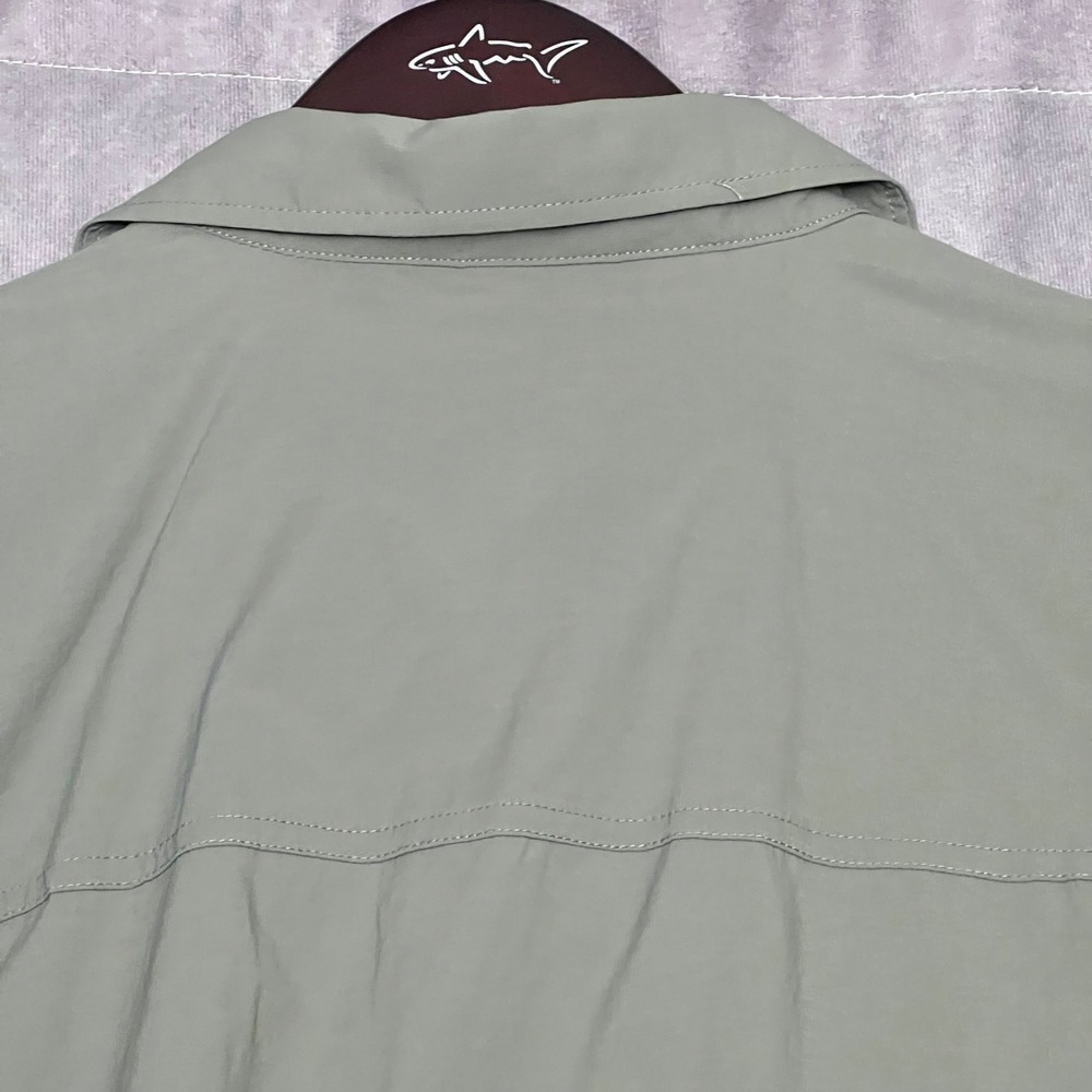 Rugged Elements Hiking Shirt Mens Large Green Mesh Vented Nylon Stretch - Picture 8 of 12